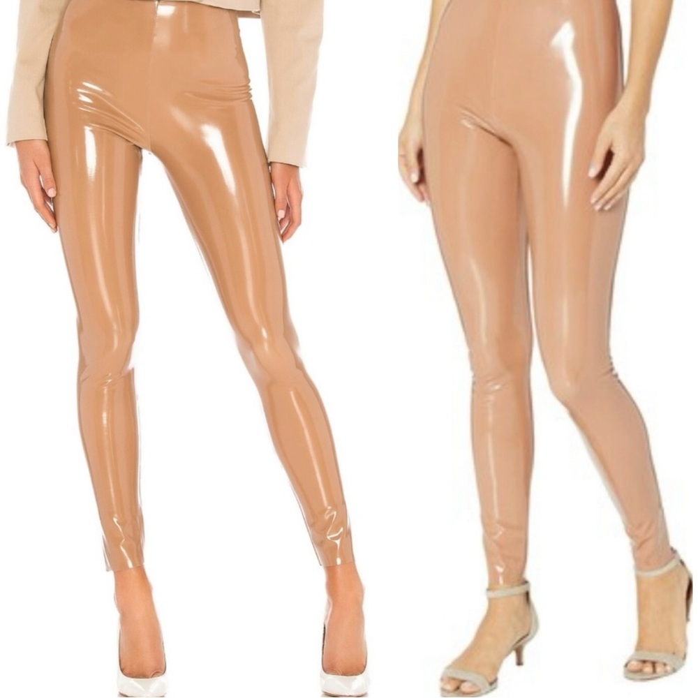 Commando Patent Leather Leggings in Tan